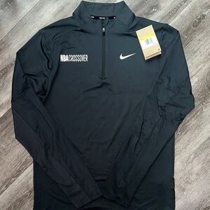 Nike Men's Black NBA Crossover Quarter-Zip Pullover